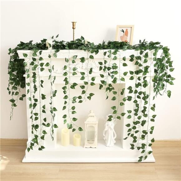 24 Pack 173ft Artificial Ivy Greenery Garland,Fake Vines Hanging Plants Backdrop - Picture 3 of 7